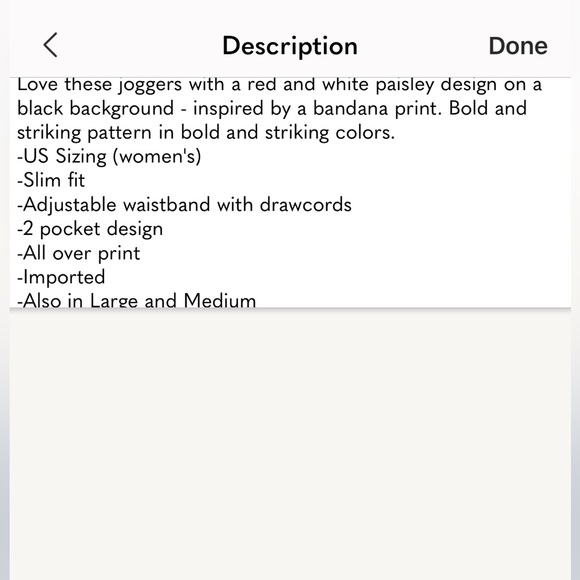 Woman’s Bandanna Jogger -  Size XL - Picture 10 of 11